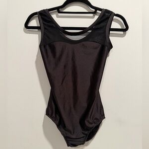 Shiny Black ballet leotard